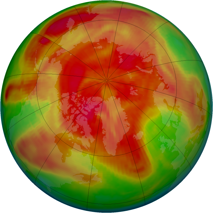 Arctic ozone map for 12 April 1980